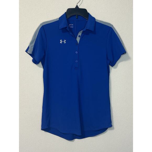 Under Armour Women’s Polo Shirt UA Rival HeatGear Loose Fit Size Small - Picture 1 of 12